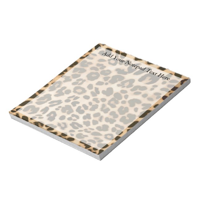 Leopard Print Background Notepad (Rotated)