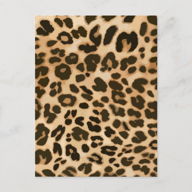 Leopard Print Background Postcard (Front)