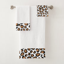 Leopard Print Bath Towel Set