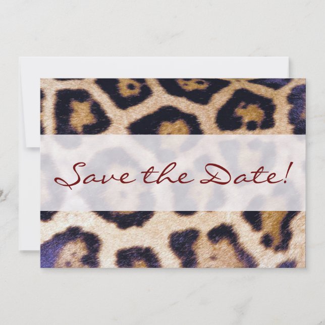 Leopard Print Big Cat Pattern Party Invitation (Front)