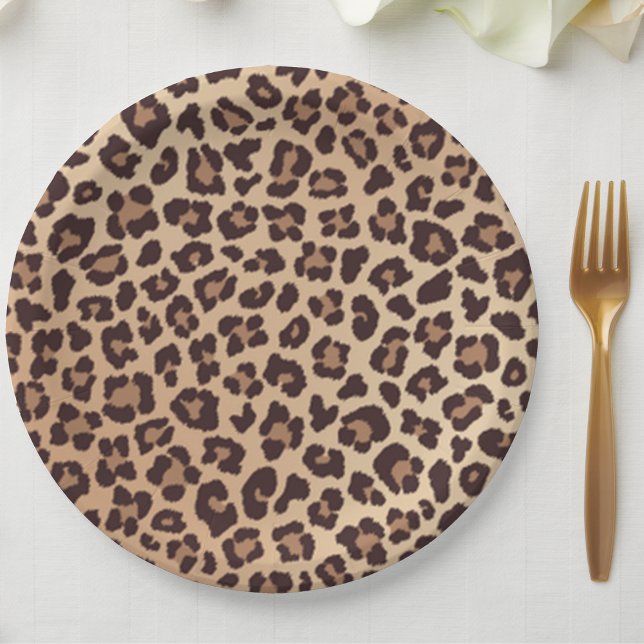 Leopard Print Birthday  Paper Plate (Creator Uploaded)