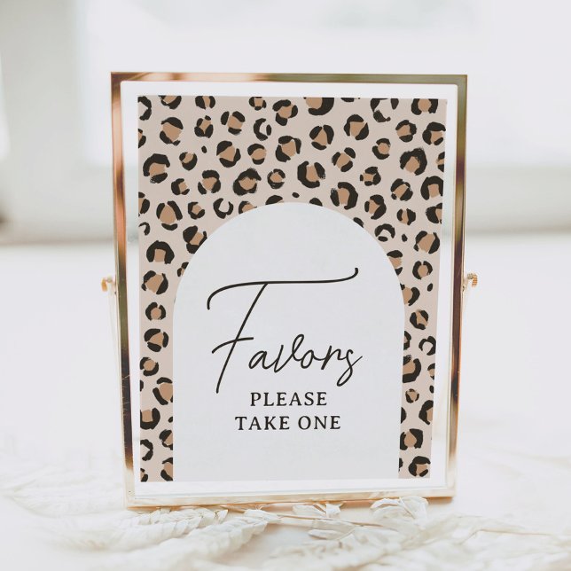 Leopard Print Birthday Party Favours Sign (Creator Uploaded)