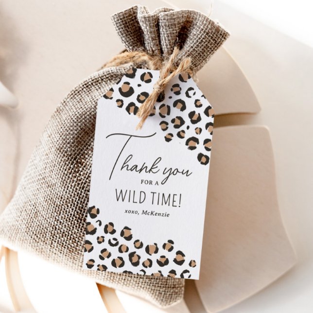 Leopard Print Birthday Party Gift Tags (Creator Uploaded)