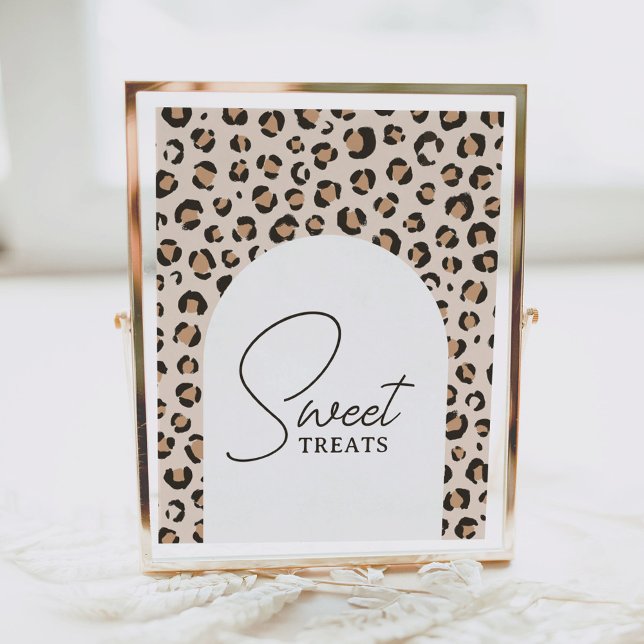 Leopard Print Birthday Party Sweet Treats Sign (Creator Uploaded)