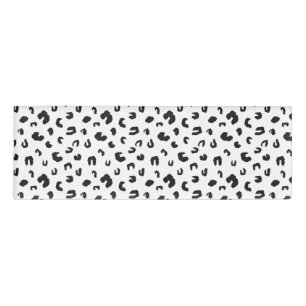 Leopard Print Black and White Name Tag