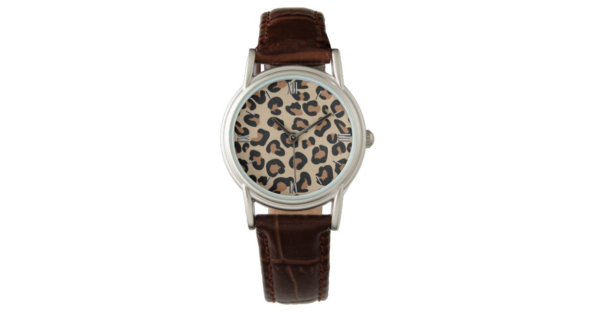 Leopard Print, Black, Brown, Rust and Tan | Zazzle