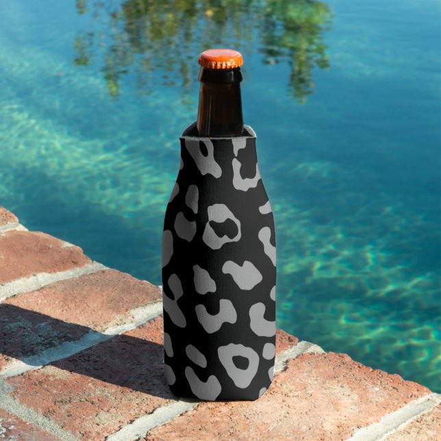 Leopard Print Black Grey Bottle Cooler (In Situ Pool)
