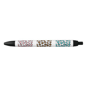 Leopard Print Black Ink Pen