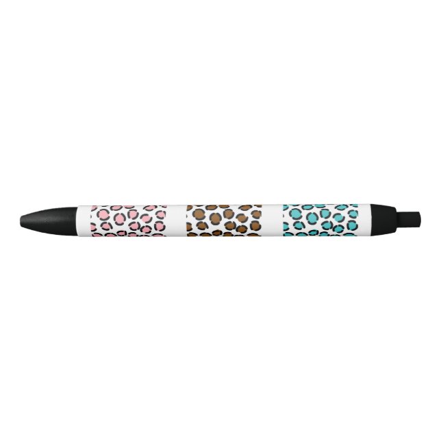 Leopard Print Black Ink Pen (Front)