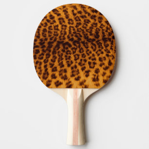 Leopard print black spotted Skin Texture Template Ping Pong Paddle