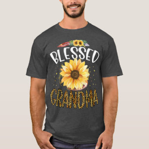 Leopard Print Blessed Grandma Cute Cheetah Mother' T-Shirt