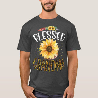 Leopard Print Blessed Grandma Cute Cheetah Mother' T-Shirt
