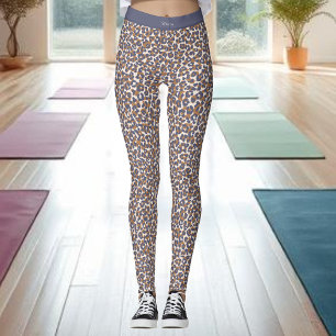 Leopard Print-Blue and Brown- Leggings