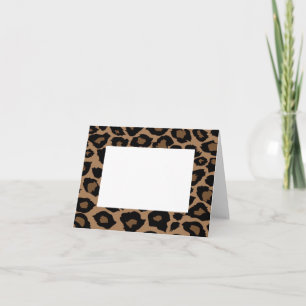 Leopard Print Border Note Card