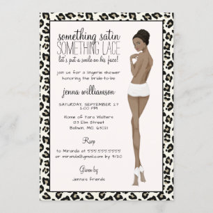 Leopard Print Bride Lingerie Shower Invitation