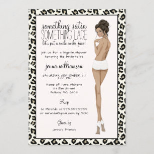 Leopard Print Bride Lingerie Shower Invitation