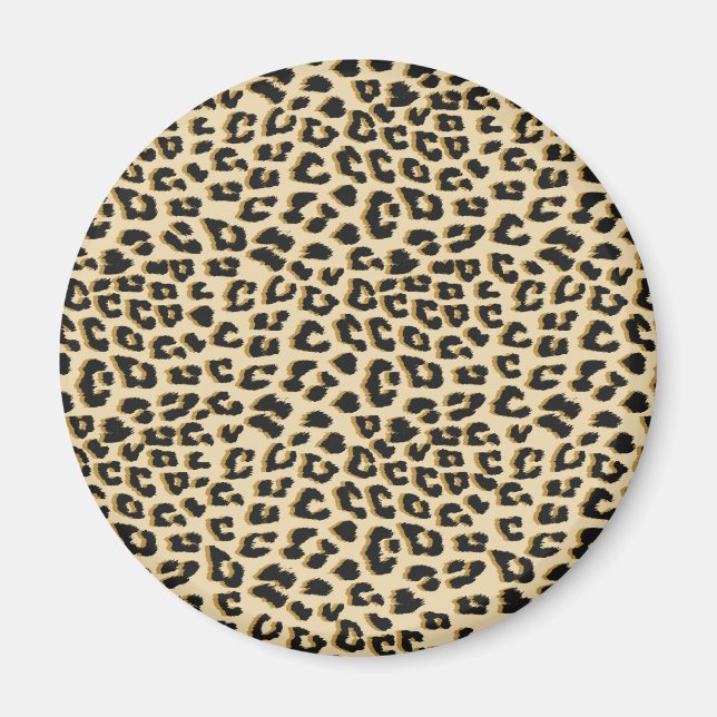 Leopard Print Brown Magnet (Front)