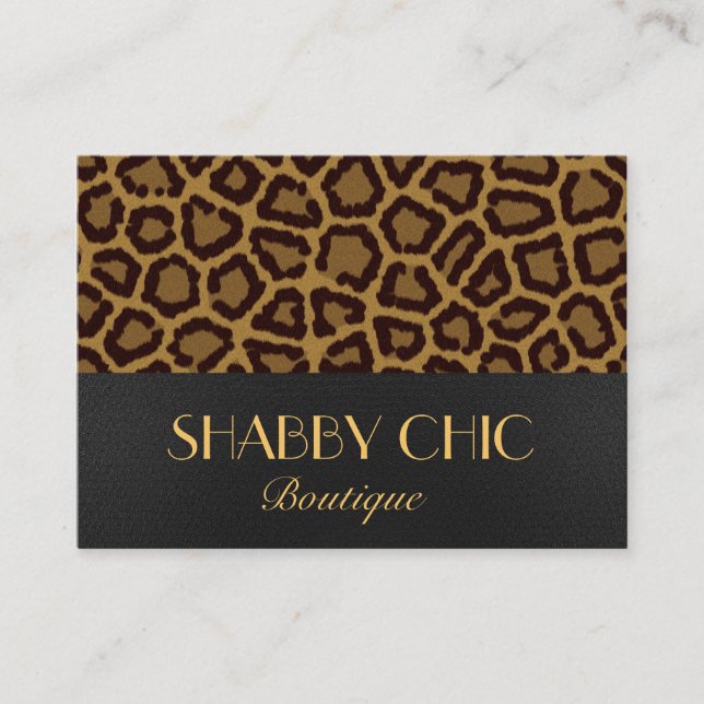 Leopard Print Business Card (Front)