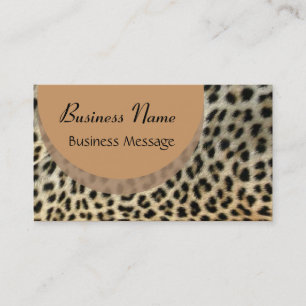Leopard Print Business Card Template