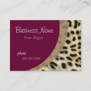 Leopard Print  Business Card Template