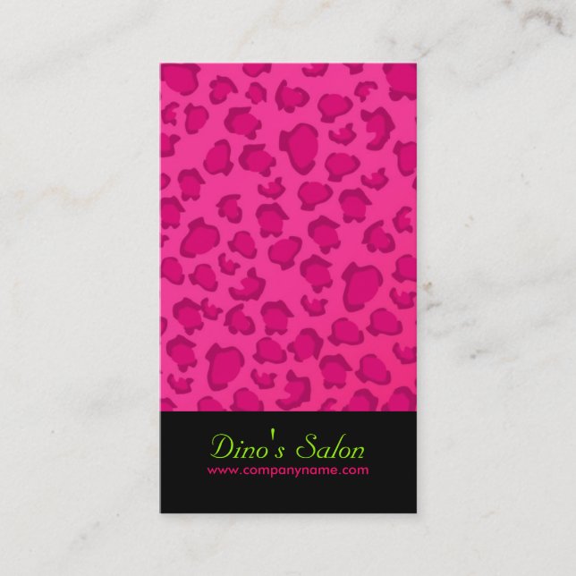 Leopard Print Business Cards (Front)