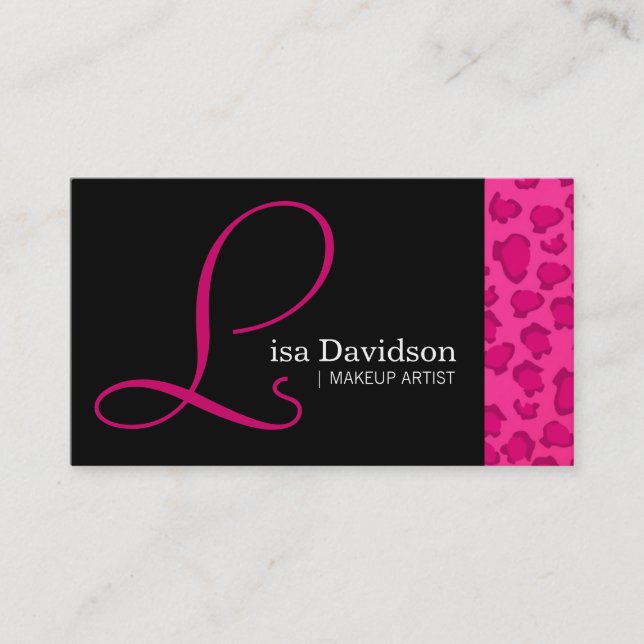 Leopard Print Business Cards (Front)