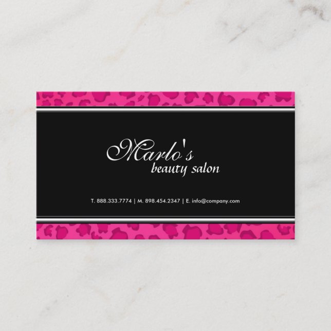Leopard Print Business Cards (Front)