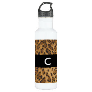 Leopard Print C monogram initials 710 Ml Water Bottle