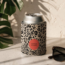 Leopard Print Can Cooler | Stylish Soda Coolers