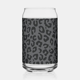 Leopard Print Can Glass