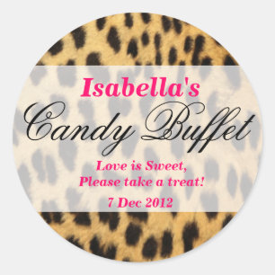 leopard print Candy Buffet Sticker