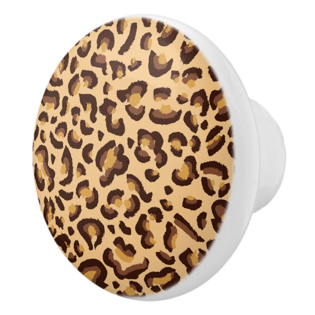 Leopard Print Ceramic Cabinet Knob (Right)