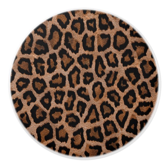 Leopard Print Ceramic Knob (Front)