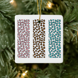 Leopard Print Ceramic Ornament
