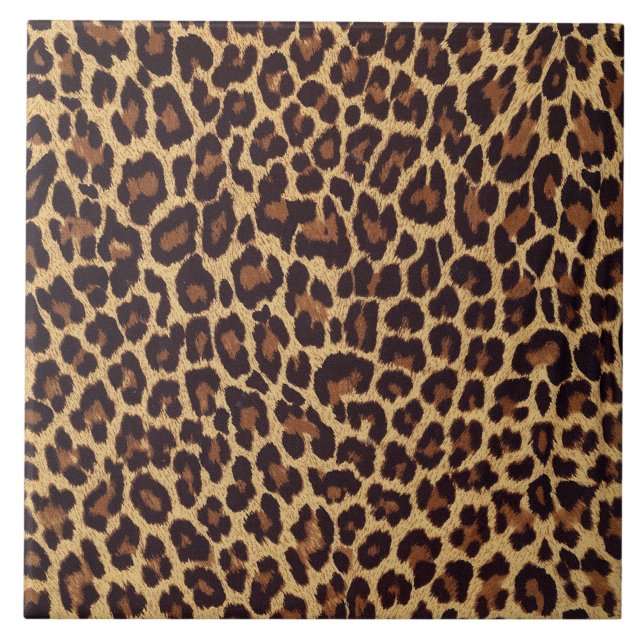 Leopard Print Ceramic Tile (Front)