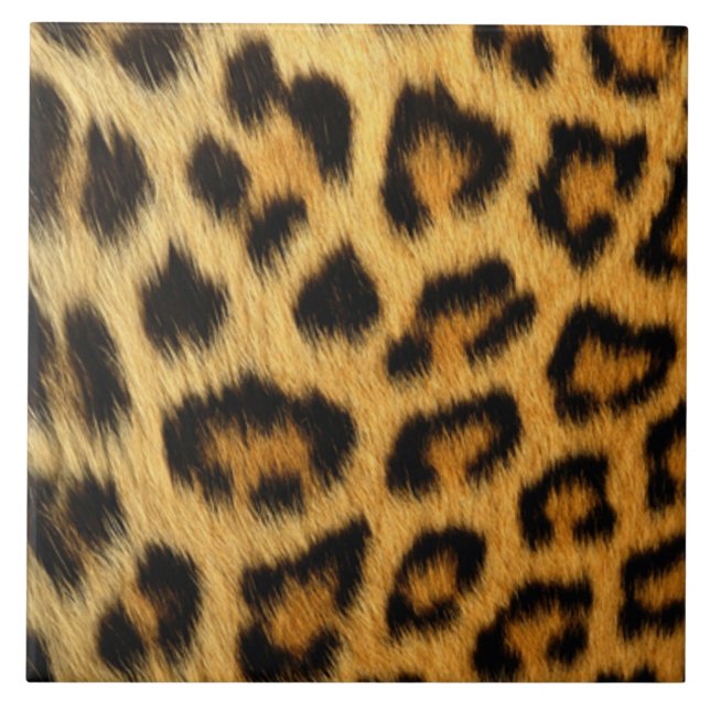 Leopard Print Ceramic Tile (Front)