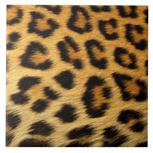 Leopard Print Ceramic Tile (Front)