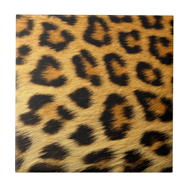Leopard Print Ceramic Tile (Front)