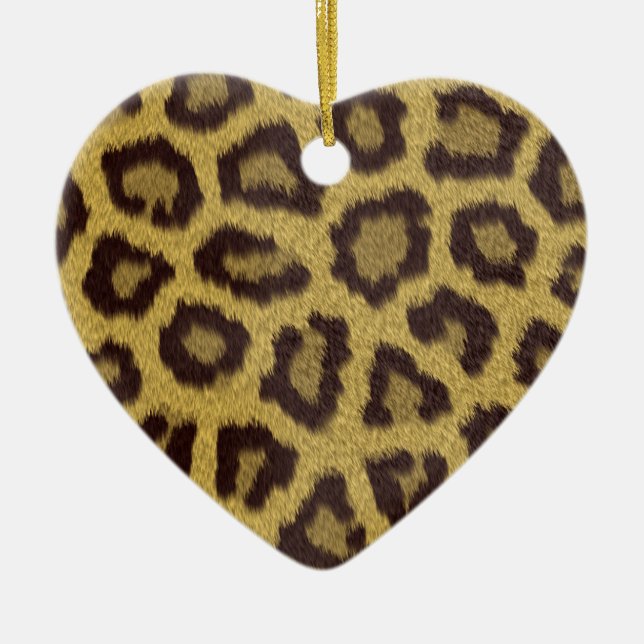 Leopard Print Ceramic Tree Decoration (Front)