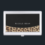 Leopard Print Cheetah Glamour Business Card Holder<br><div class="desc">Leopard Print Cheetah Glamour Business Card Holder. Customise with any text or leave it blank.</div>