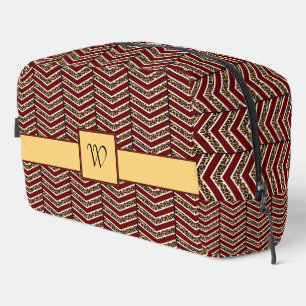Leopard Print Chevron Dopp Kit
