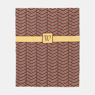 Leopard Print Chevron Fleece Blanket