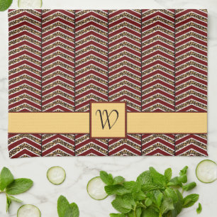 Leopard Print Chevron Kitchen Towel
