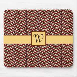 Leopard Print Chevron Mousepad