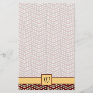 Leopard Print Chevron Stationery