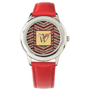Leopard Print Chevron Watch