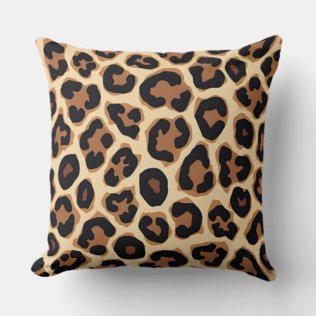 Leopard Print Chic Animal Pattern Design for Fashi Cushion (Front)