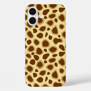 Leopard Print - Chocolate Brown and Camel Tan iPhone 16 Plus Case