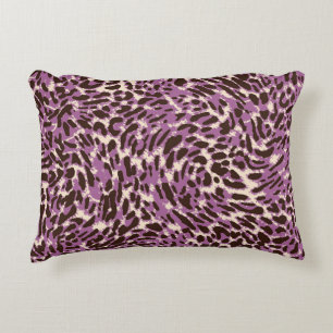 Leopard Print, Classic Animal Pattern. Decorative Cushion