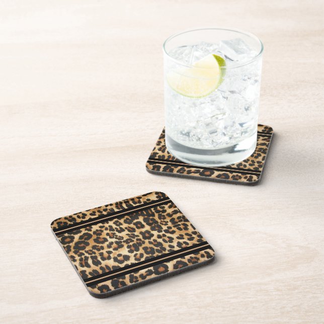 Leopard Print Coaster Set (Right Side)